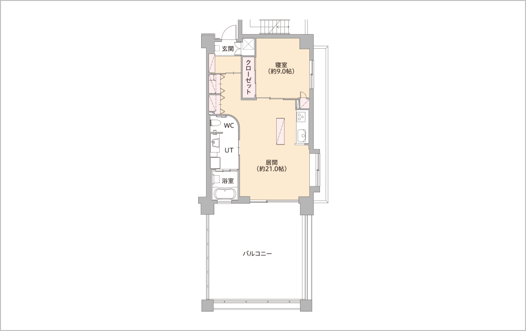 1LDK【2F】 70.43m² A-type garden